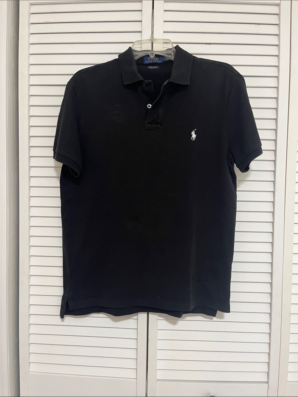 Polo by Ralph Lauren Black Short-Sleeve Polo with White Pony